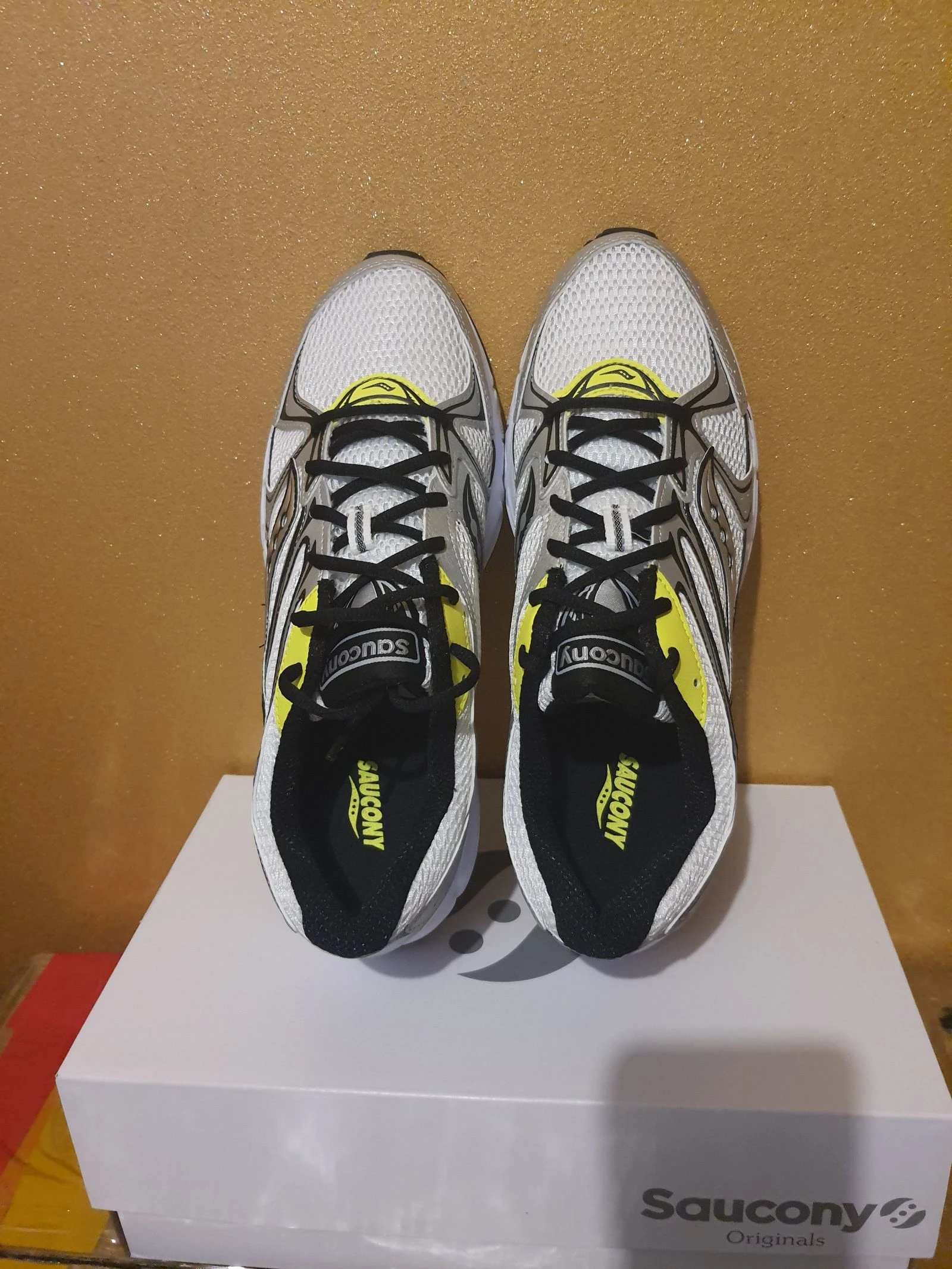 Saucony ride millenium white silver yellow orange - Tamanho 44 - estilo de vidro retro Running Y2K – photo 6